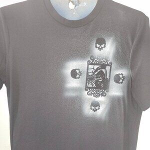 Gothic, Skulls, themed hand and custom-made unisex shirt